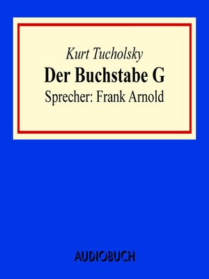 cover image of Der Buchstabe G